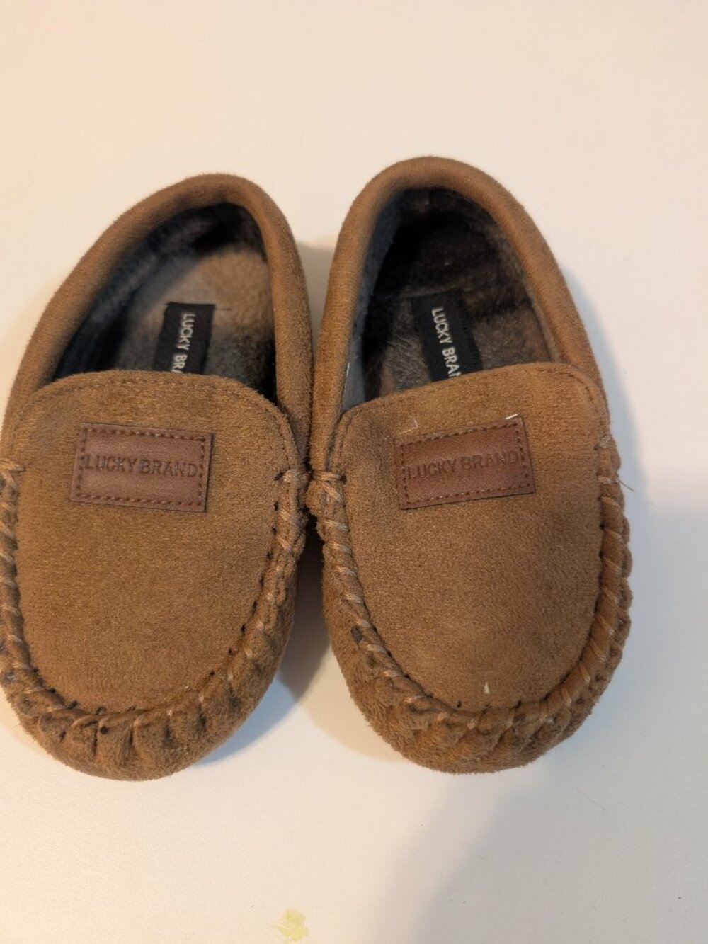 Toddler moccasin slippers, size 7-8